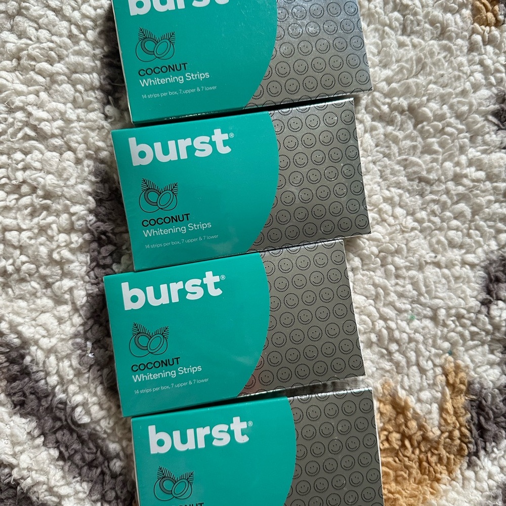 Burst teeth whitening strips.